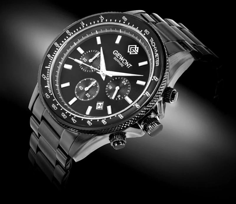 Orë dore meshkuj Giewont GW3520-B1, e zezë