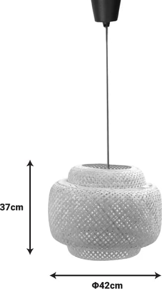 Dritë tavani Forsy Inart E27 bambu natyrale D42χ37cm