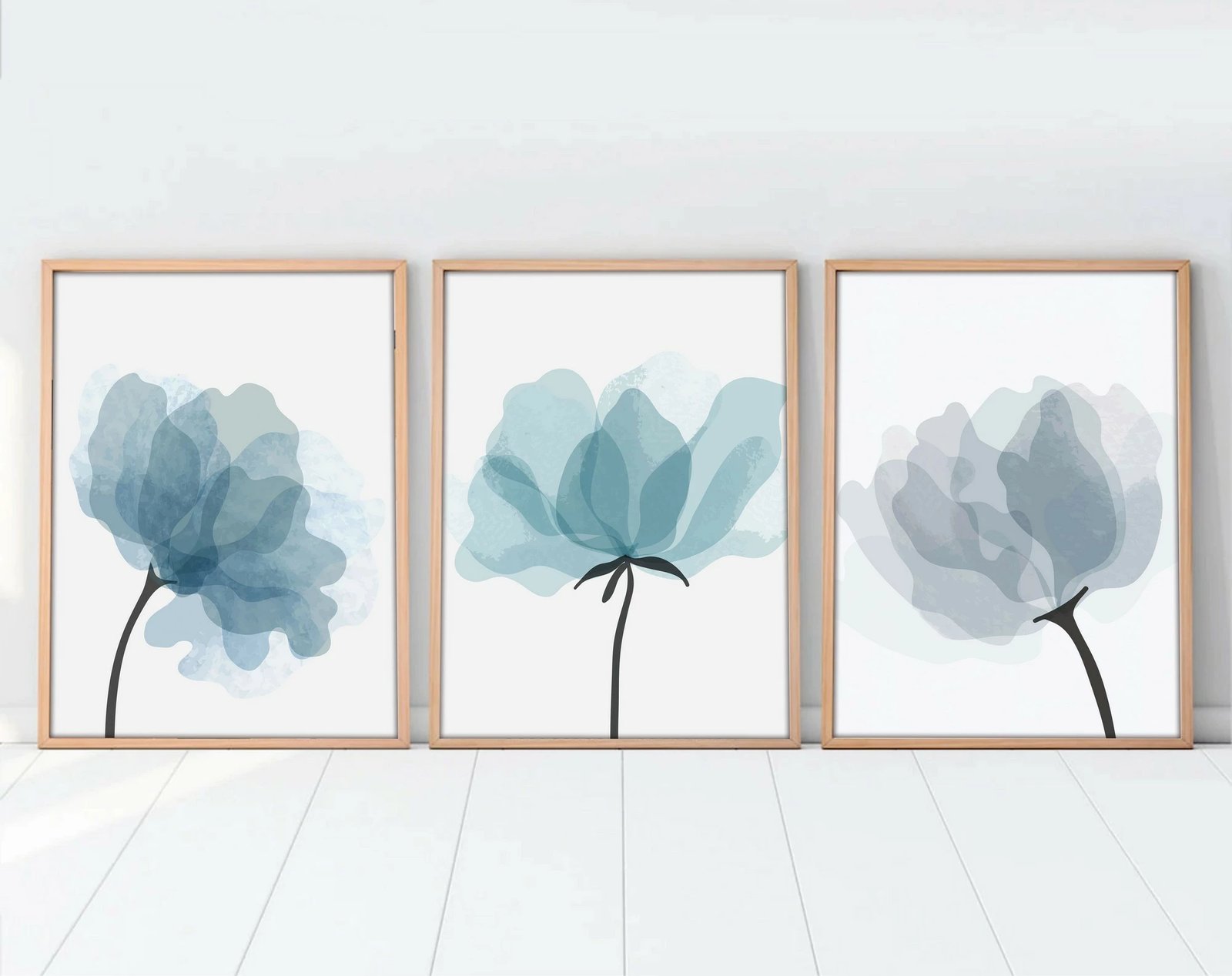 Pikturë dekorative me kornizë, MDF, shumëngjyrëshe, 3 copë, 50x70cm