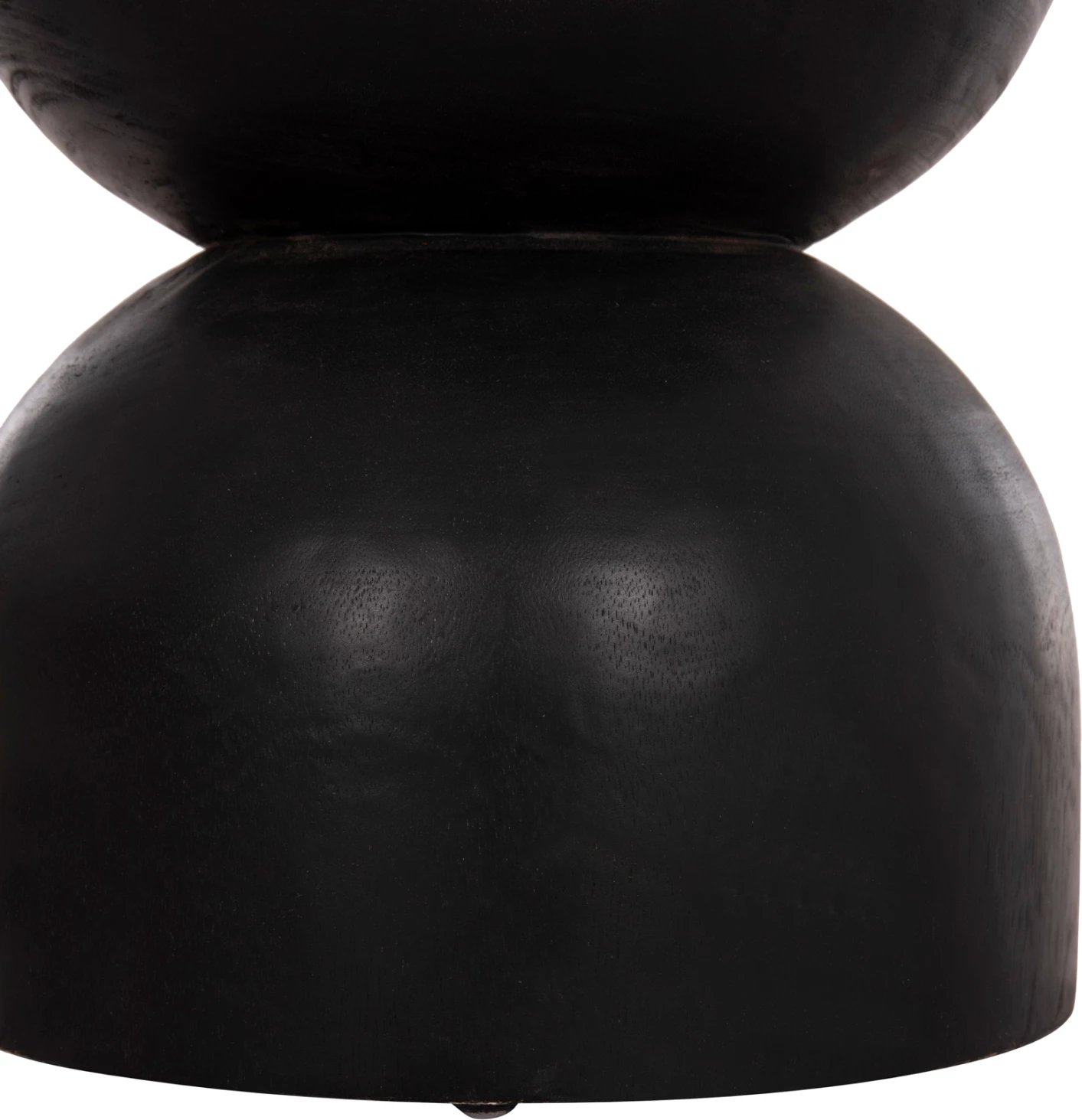 Stool i rrumbullakët FEBRY, dru suar i fortë, ngjyrë e zezë, FH9753.12, 35x45cm