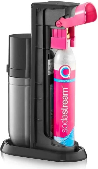 Aparat për gazifikim uji, SodaStream DUO QC, 1L, i zi, set me 1 karafë xhami & 1 shishe PET (1016812411)