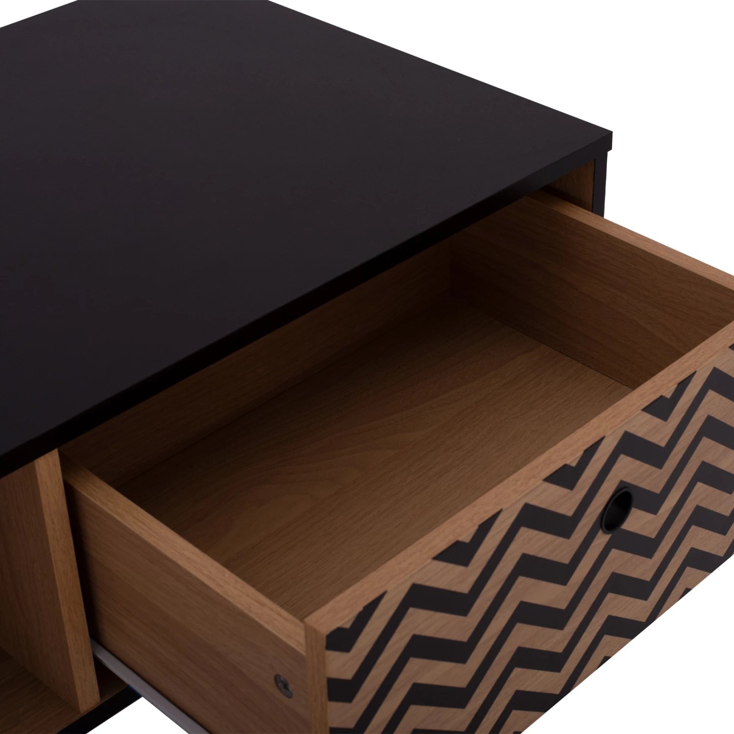 Tavolinë lounge Charleen FH8668 e zezë me natyrale 100x50x40,5 cm