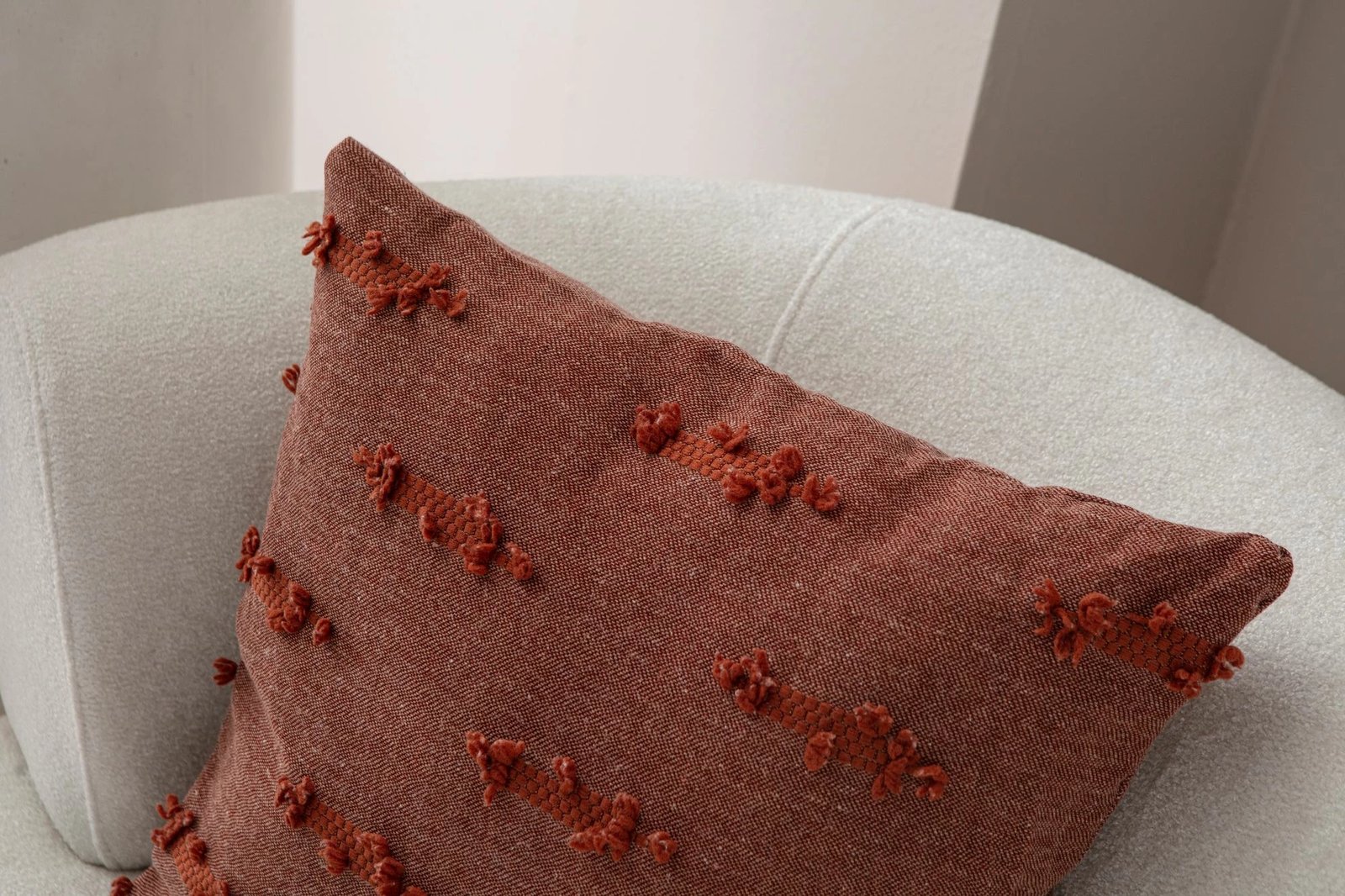 Jastëk mbulesë, ngjyrë e kuqe qeramike, Evila Originals, 43x43cm