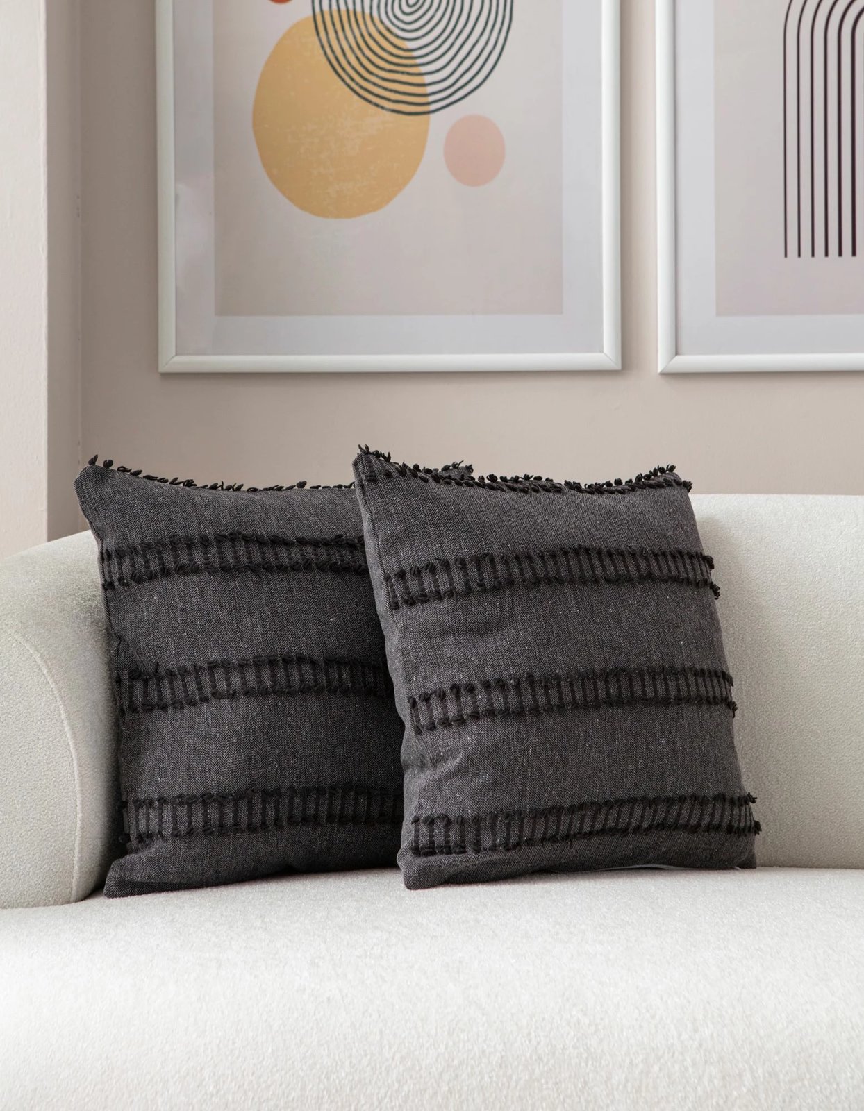 Set mbulesash për jastëkë (2 copë), Evila Originals, Tuffet, e zezë v2