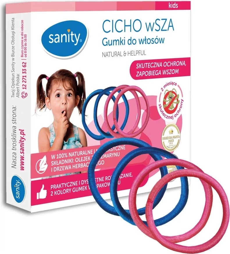 Llastikë flokësh për morra Sanity CICHO wSZA, 4 copë