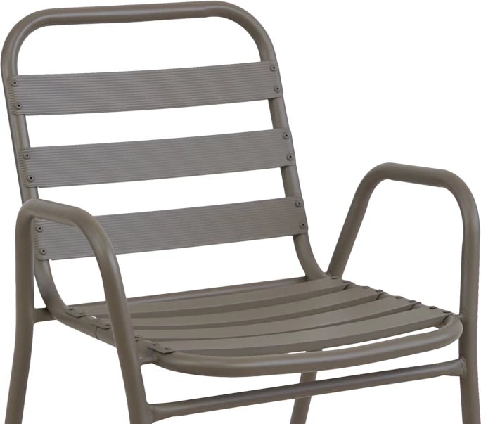 Karrige Sussie, metalike, ngjyrë shampanjë, me slata alumini, 45x62x76cm