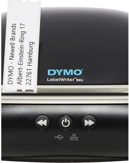 Printer etiketash, Dymo, LabelWriter 5XL 2112725, 4x6 in, 300 dpi, 53 etiketa/min, USB