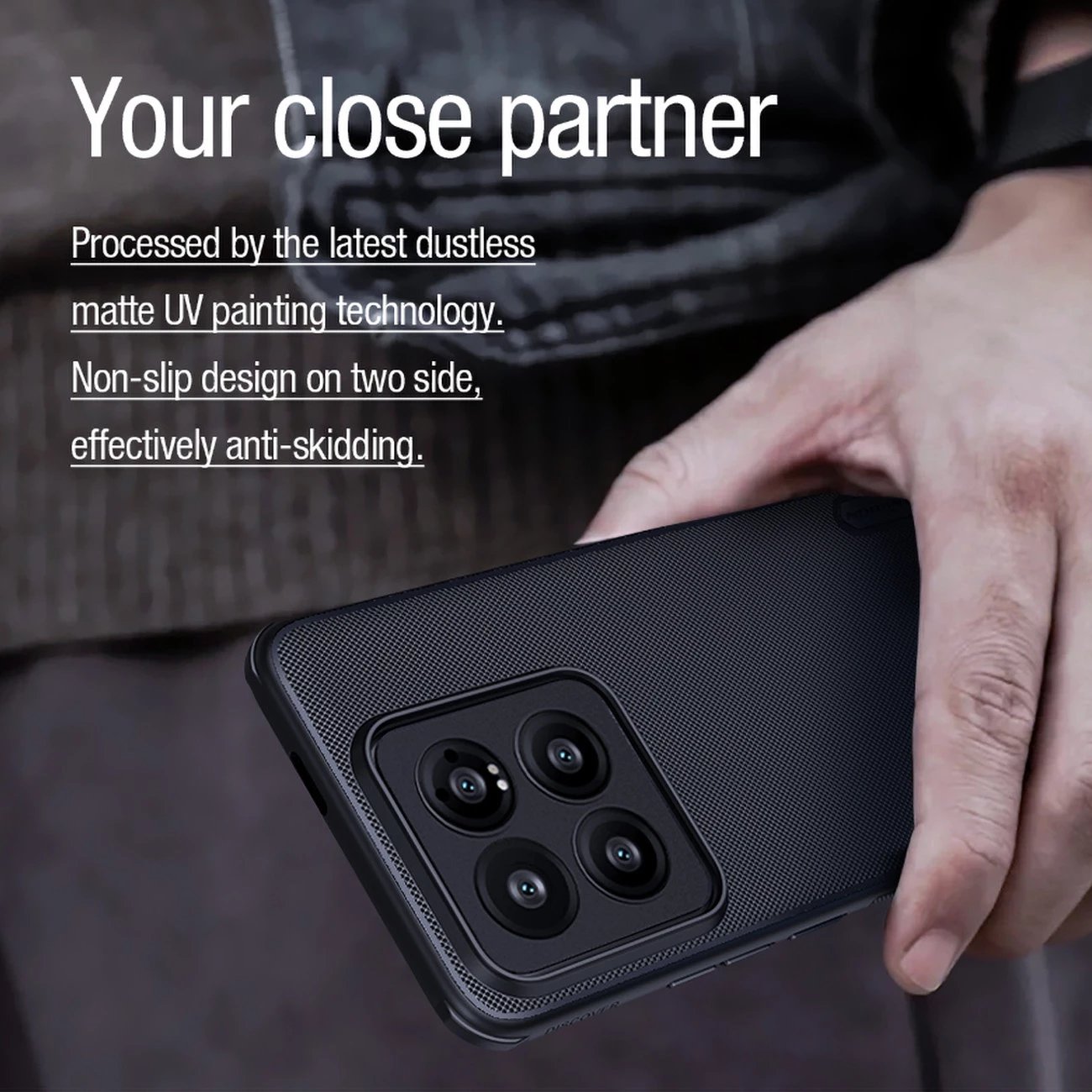 Mbështjellës Nillkin Super Frosted Shield Pro Magnetic për Xiaomi 14, i zi