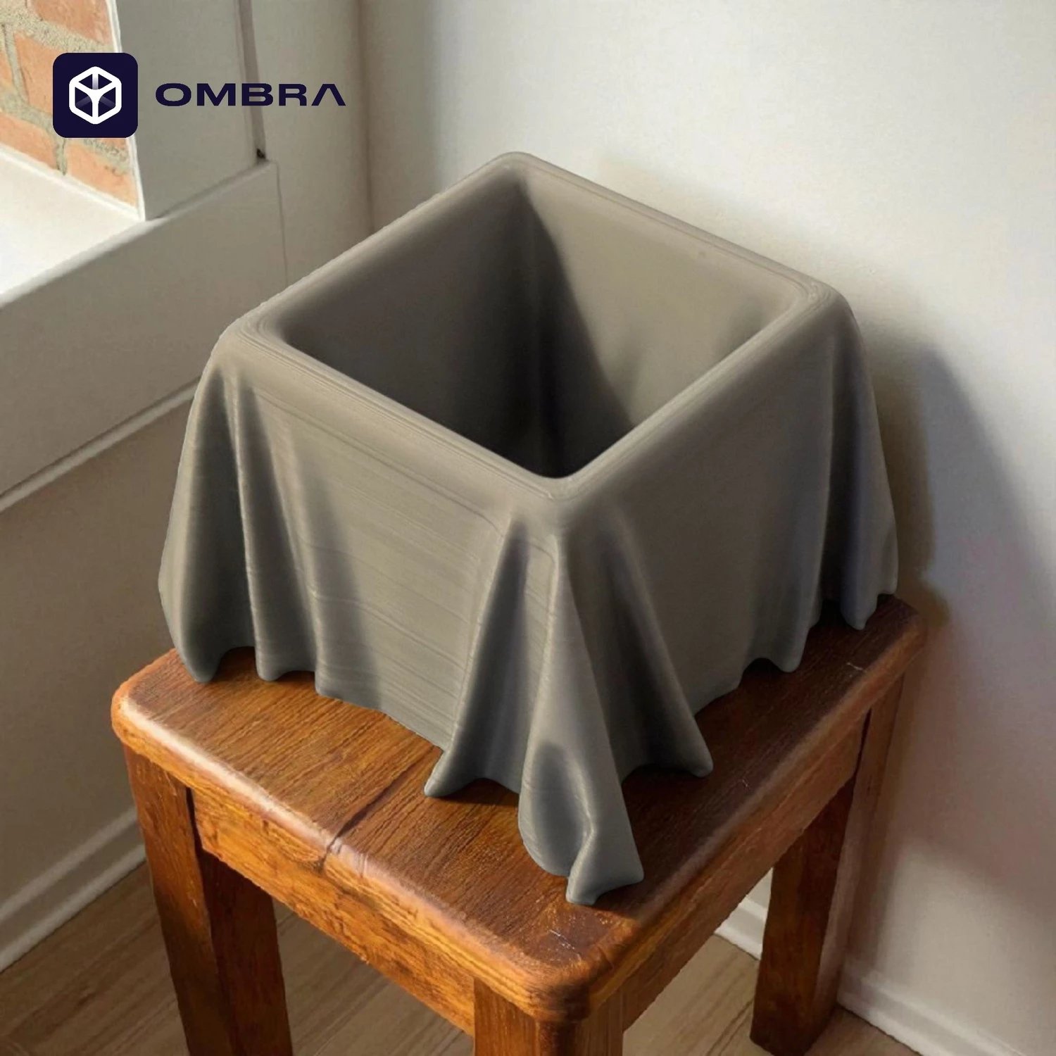 Vazo dekorative me strukturë si mëndafsh, madhësia S, hiri