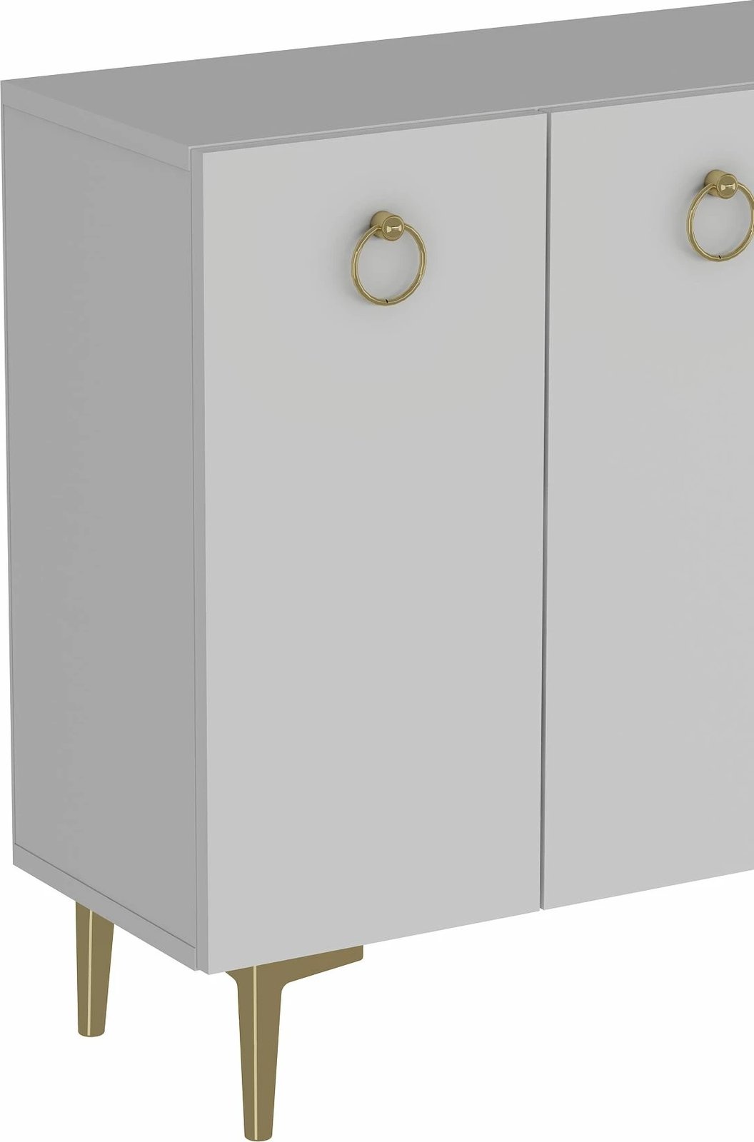 Konsolë Skye Decor, e bardhë, e artë