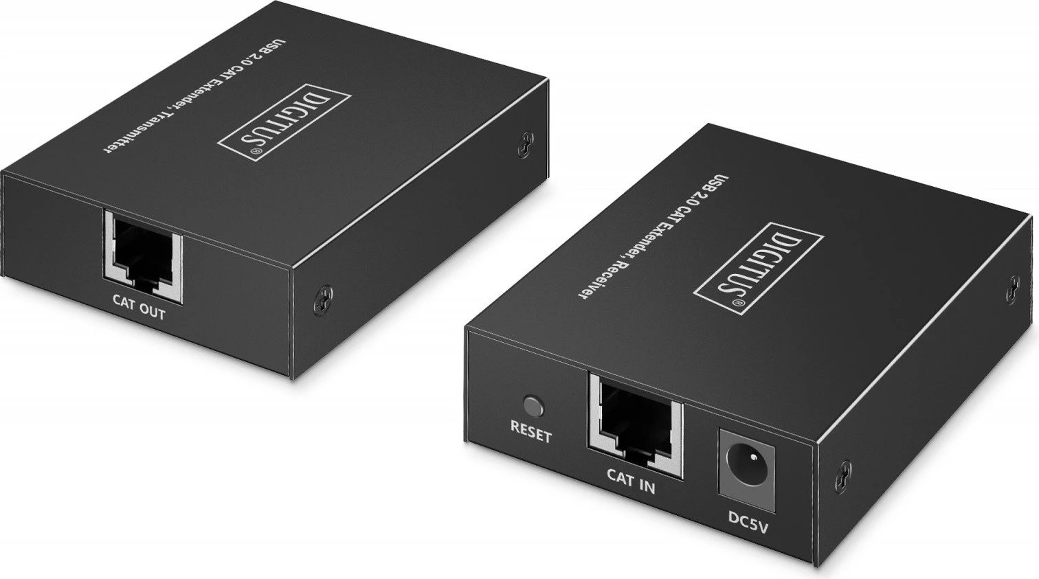 Extender USB 2.0 Digitus DA-73120, 4x USB-A, 1x RJ45, set, i zi