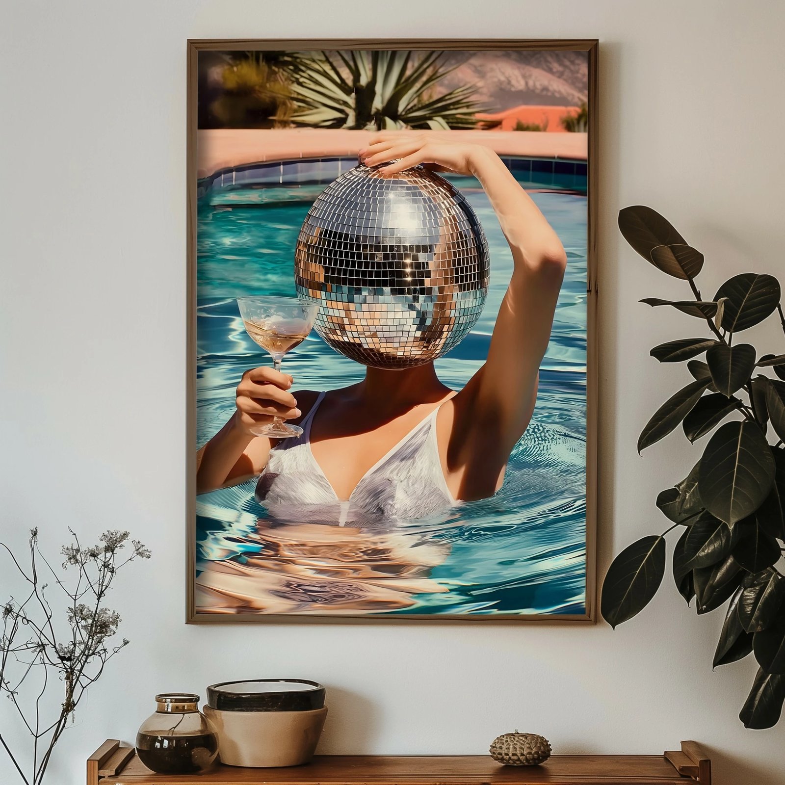 Pikturë dekorative me kornizë MDF, shumëngjyrëshe, Wallity, GE107-L