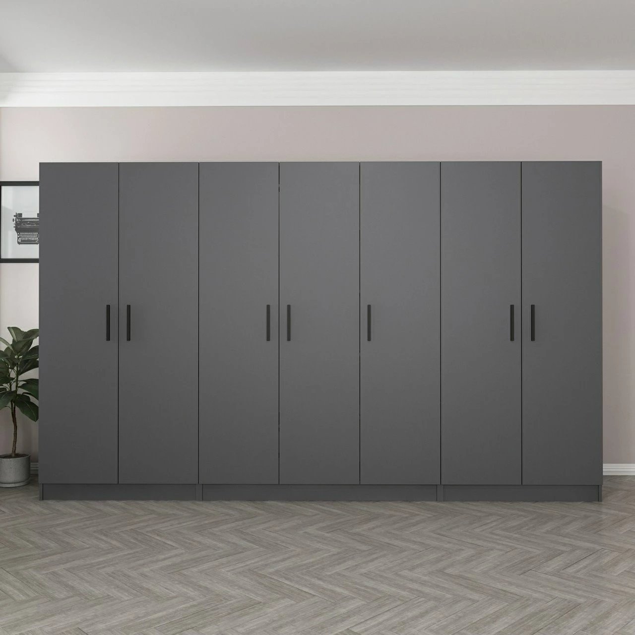 Dollap i madh, ngjyrë antracit, Skye Decor, 315x190x52cm