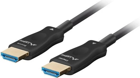 Kabllo HDMI optike Lanberg CA-HDMI-30FB-0500-BK, 50m, HDMI 2.1, E zezë