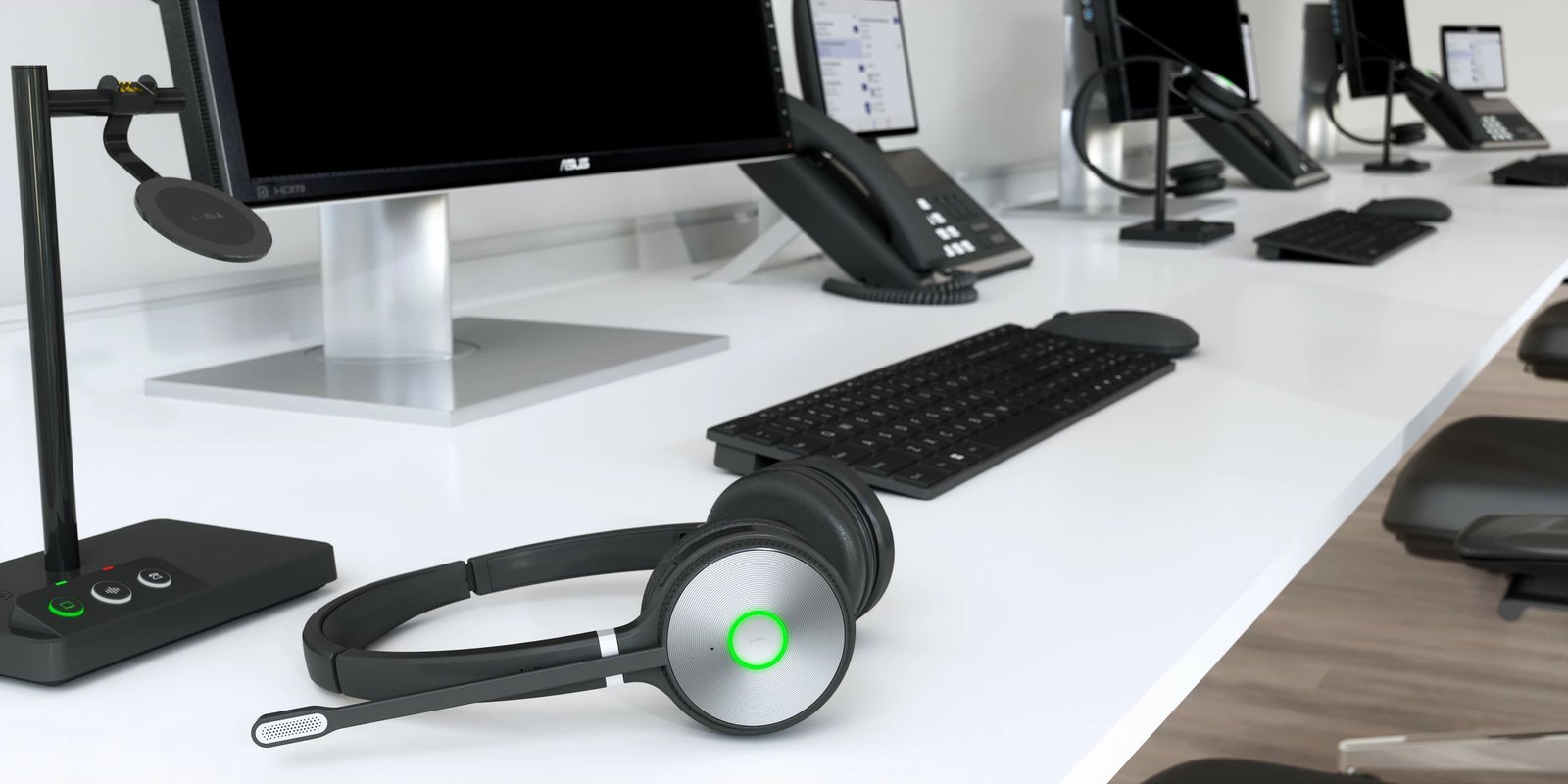 Kufje pa tela Yealink WH62 Dual UC-DECT, Zyrë/Qendër thirrjesh, 20 - 20000 Hz, e zezë Kufje pa tela Yealink WH62 Dual UC-DECT, Zyrë/Qendër thirrjesh, 20 - 20000 Hz, e zezë
