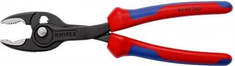 Knipex slip-joint pinca TwinGrip, 200mm, krom-vanadium, kuqe/kaltër