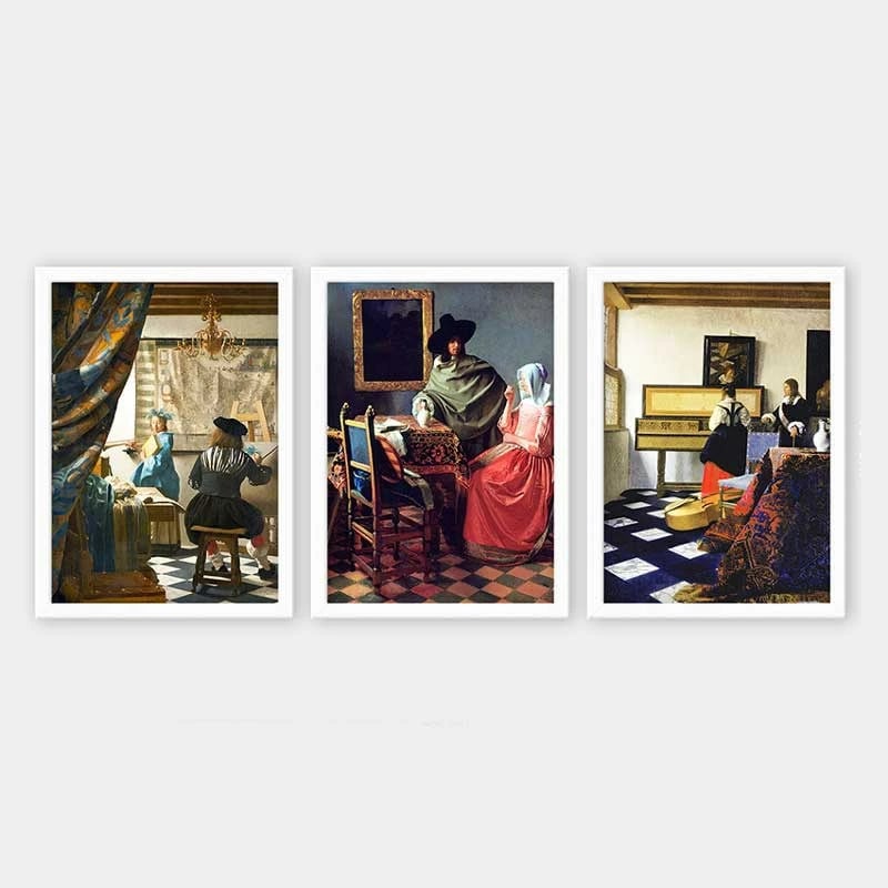 Pikturë dekorative me kornizë (3 copë), Wallity, 3BC_UN3844928_5575