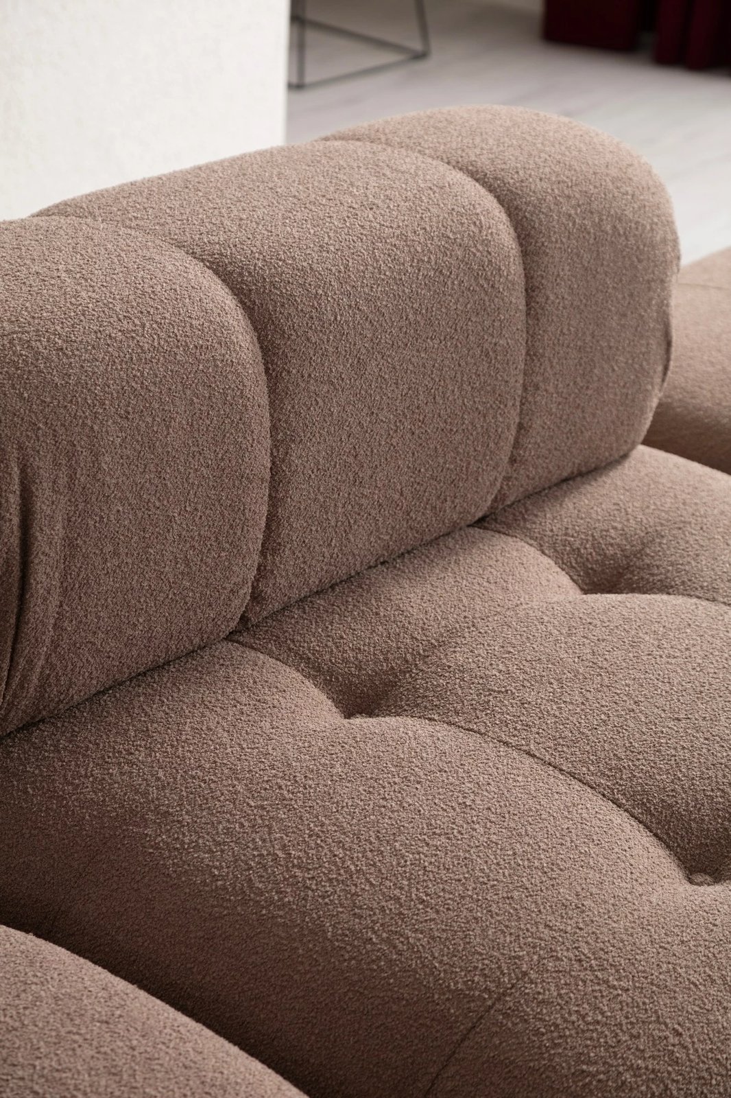Divan treshe Doblo, ngjyrë kapuçino, Atelier del Sofa (L1-Pouffe-1R)