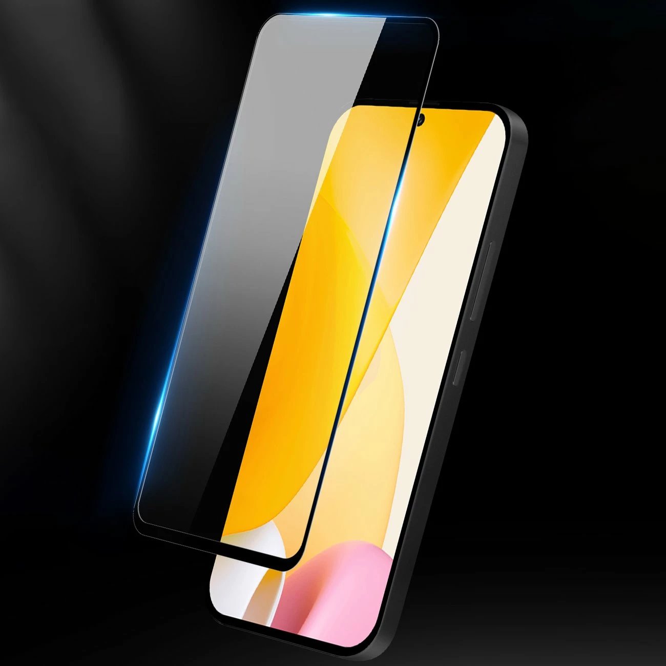 Xham i temperuar Dux Ducis 9D për Xiaomi 12 Lite, 9H, me kornizë të zezë