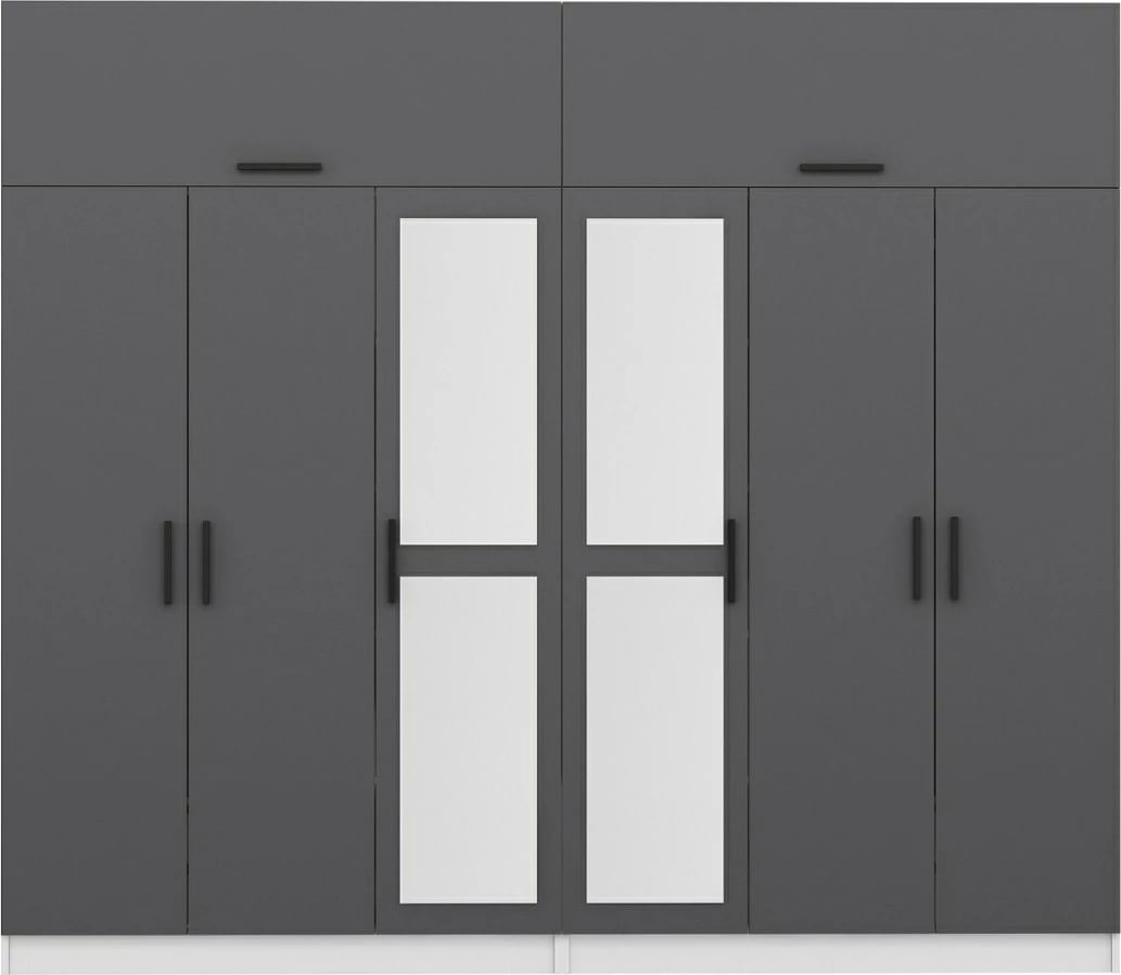 Dollap garderobe Skye Decor, ngjyrë antracit, 270x235x52cm