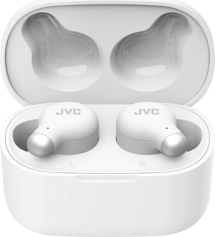 Kufje wireless JVC HA-A25T, in-ear, me memory foam, mikrofon, Bardhë