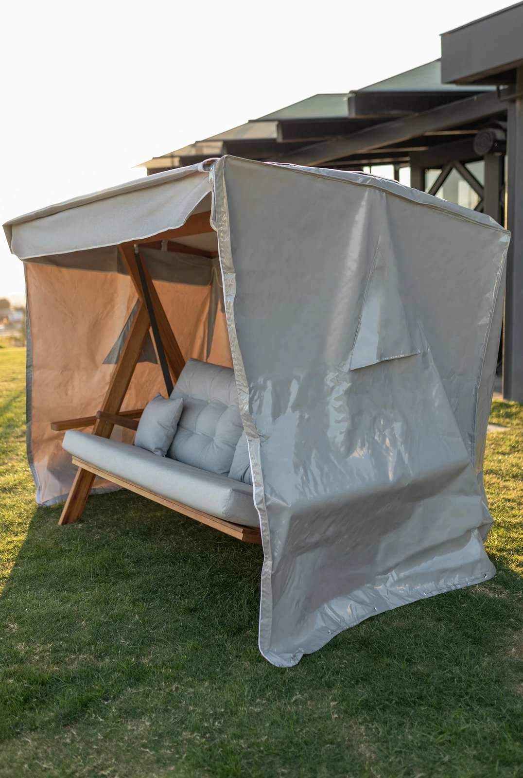 Mbulesë PVC për kopsht, ngjyrë gri, Skye Decor, Paris