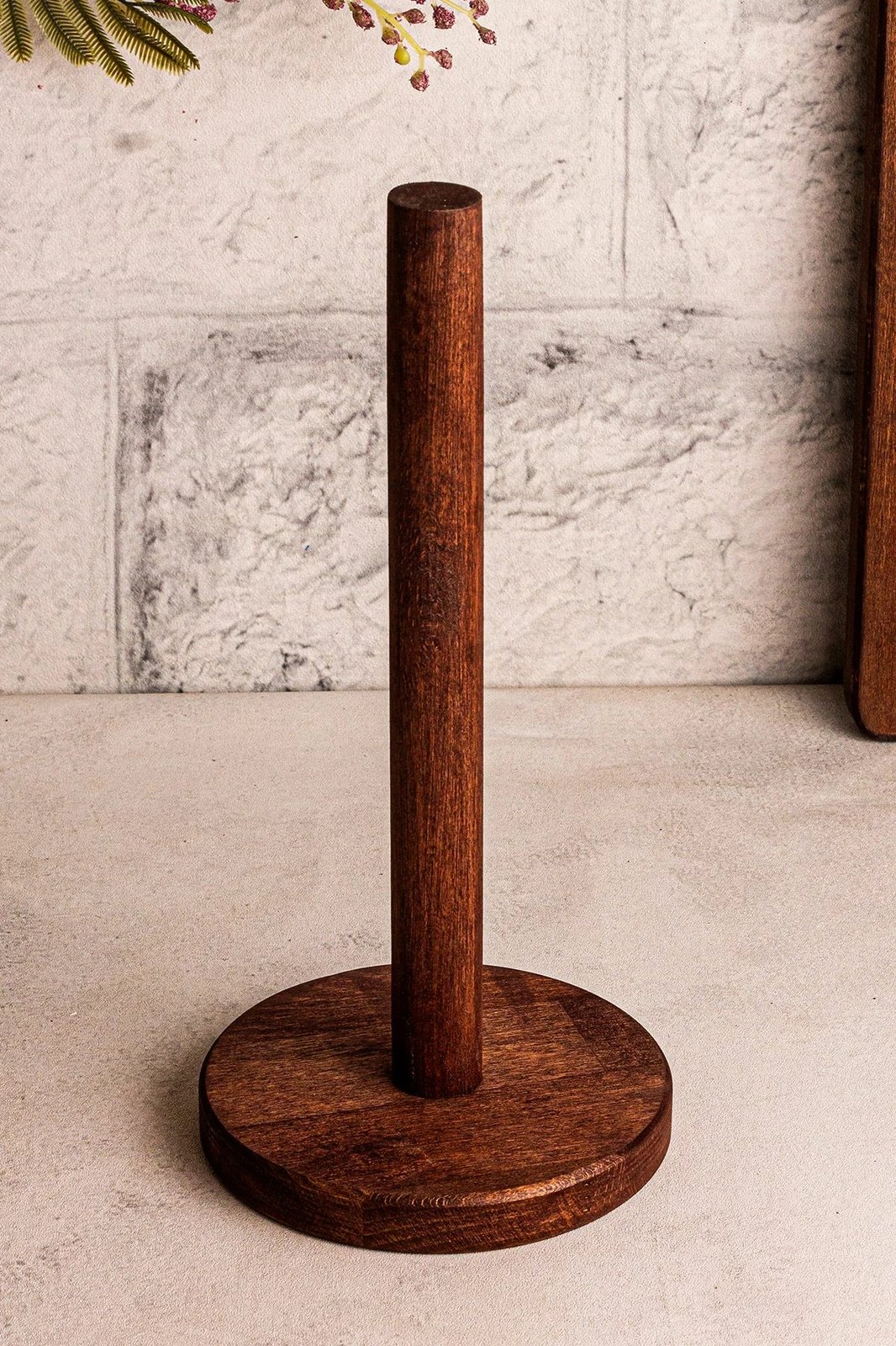 Mbajtës pecetash prej druri, Hermia Concept, Rully, kafe, 13x27cm