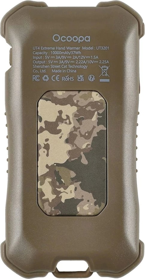 Ngrohës elektronik për duar Ocoopa UT4 Extreme, 10000 mAh, Kamuflazh