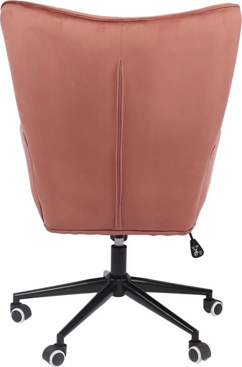 Karrige rrotulluese Lobima, kadife ngjyrë mollë e kalbur, bazë e zezë, 71x68x104cm