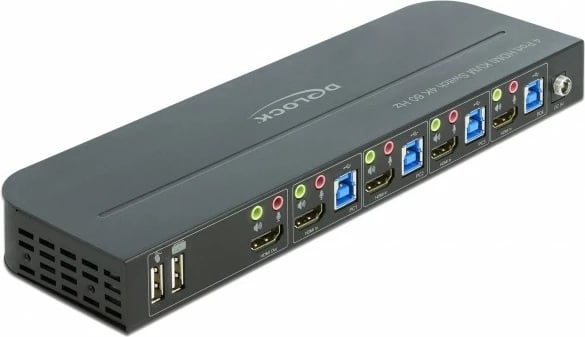 Switch KVM DeLOCK 11483, 4 porta HDMI, 4K Ultra HD, e zezë