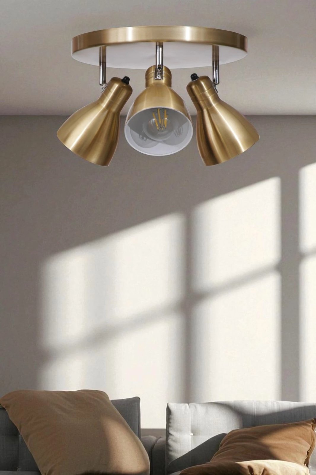 Llambë tavani Opviq, ngjyrë ari, 3 drita, 8996-3