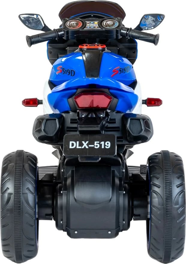 Motoçikletë elektrike për fëmijë, Baby Mix Rare, 6V 7Ah, 2x motor 380, 3 rrota, blu