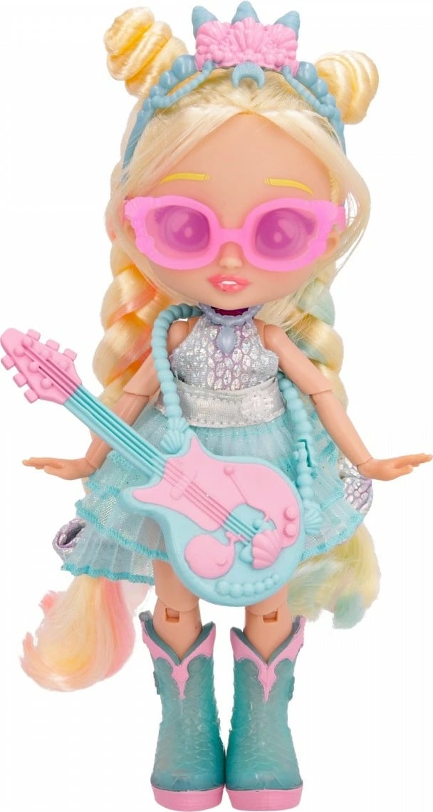 Kukull Cry Babies BFF Stella me kitarë, 20 cm, për vajza