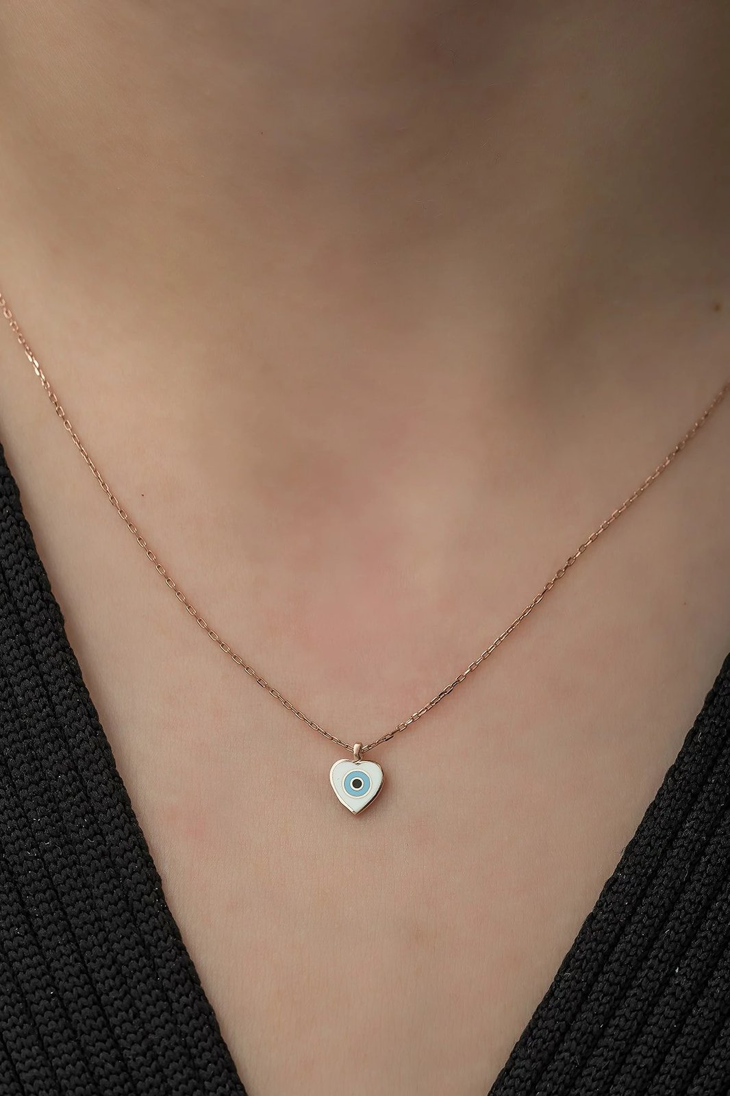 Qafore argjendi Jumeon, ngjyrë rozë ari, kaltër dhe bardhë, TRDYL975