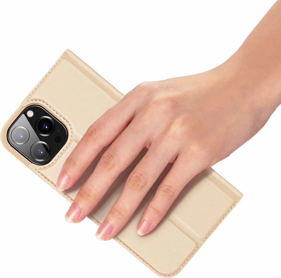 Mbështjellës Dux Ducis Skin Pro Bookcase për iPhone 13 Pro Max, ari