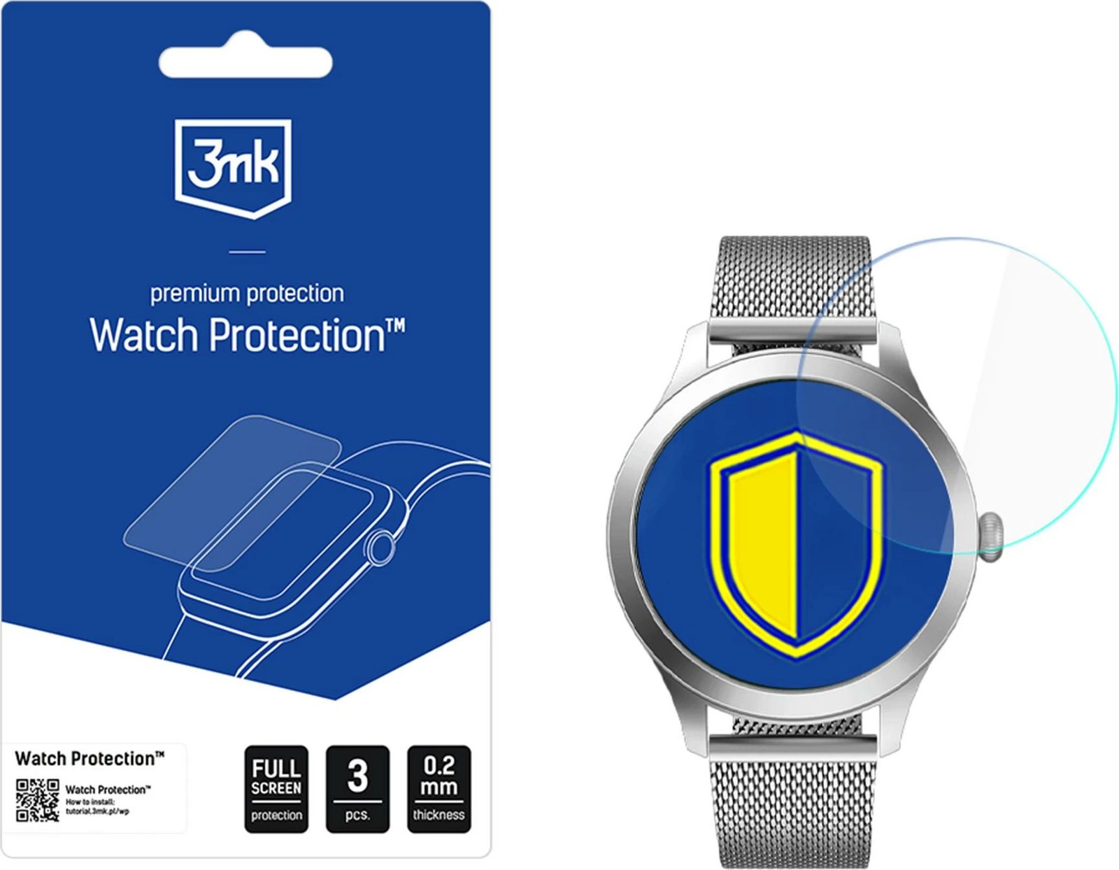 Xham mbrojtës për smartwatch 3mk Protection, për Maxcom FW44, 3 copë