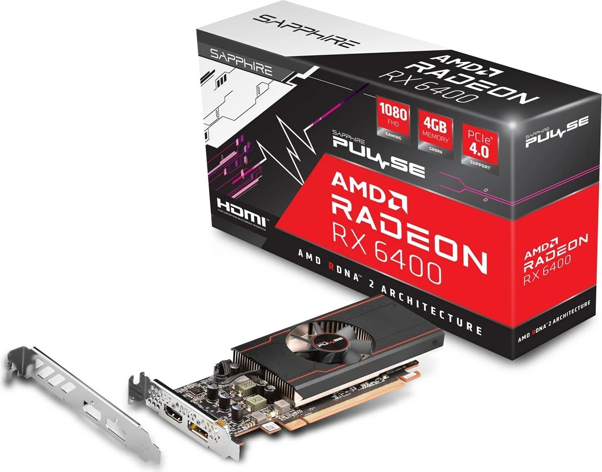 Karta grafike Sapphire Pulse RX, 6400 Gaming, 4 GB, GDDR6