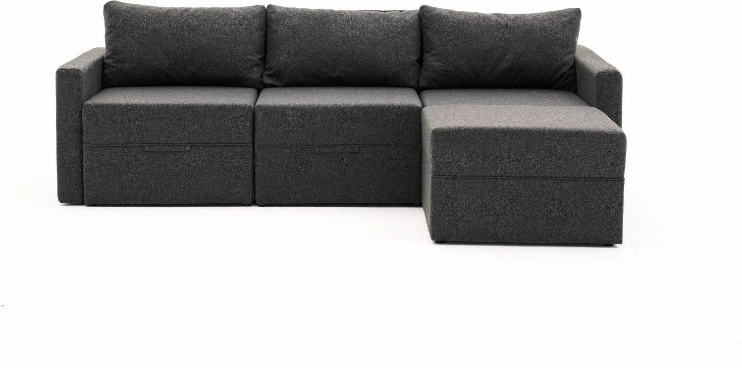 Kënd-sofë krevati Atelier del Sofa, Saros, ngjyrë antracit