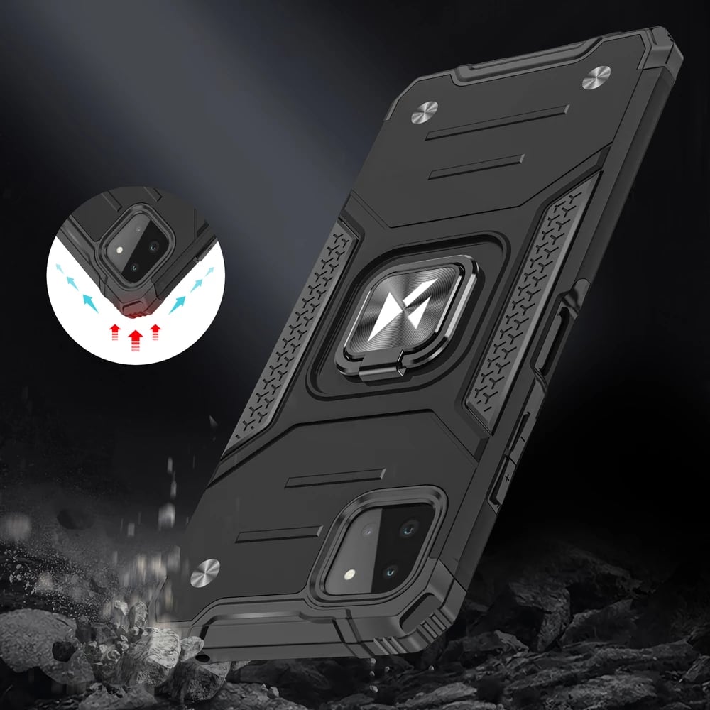 Mbështjellës Wozinsky Ring Armor me këmbëz, për Samsung Galaxy A22 4G, Kuq