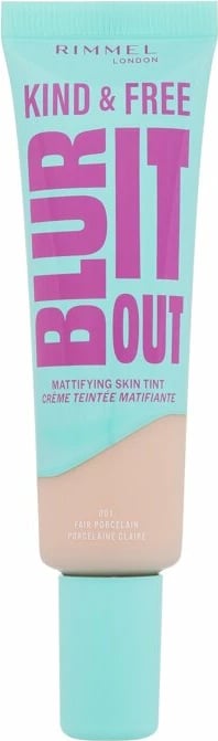 Fondatinë për femra Rimmel London Kind & Free Blur It Out Mattifying Skin Tint 001 Fair Porcelain, 30ml