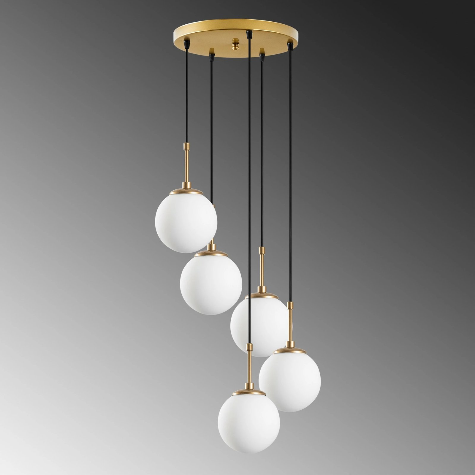 Llambë tavani Opviq, Orbital, ngjyrë ari, 40x40x115cm