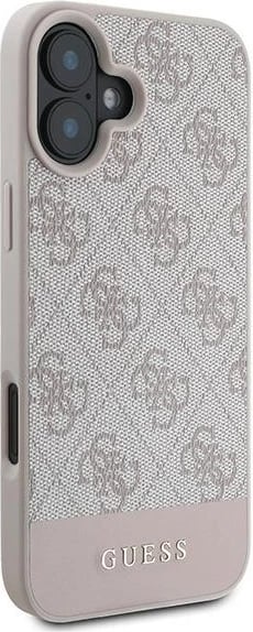 Mbështjellës Guess 4G Bottom Stripe për iPhone 16 Plus 6.7", Rozë Mbështjellës Guess 4G Bottom Stripe për iPhone 16 Plus 6.7", Rozë