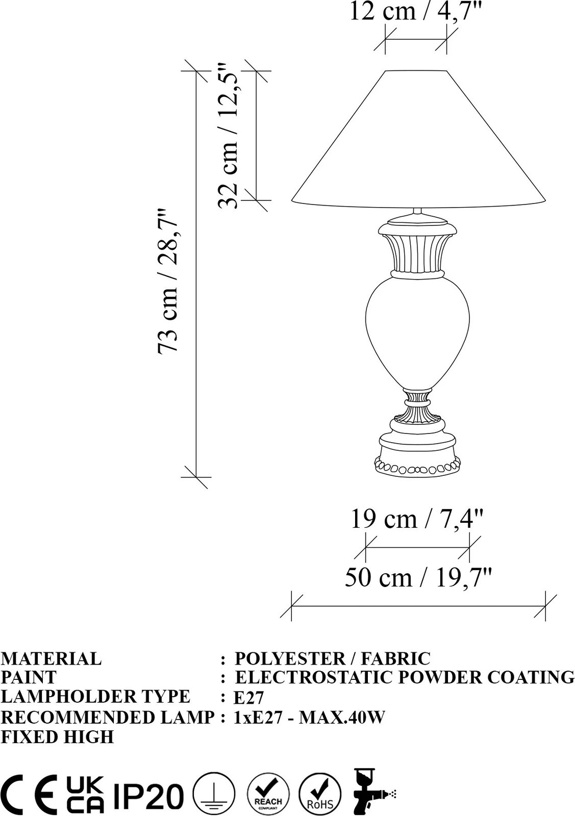 Llambë tavoline Opviq, ELEGANZE-5322, jeshile dhe e bardhë