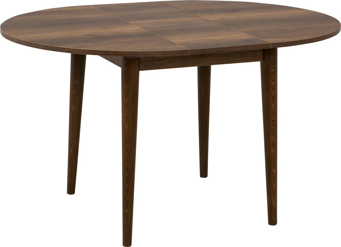 Tavolinë me karrige, zgjatshme, 5 copë, ngjyrë arre, blu e errët, Vina 1048