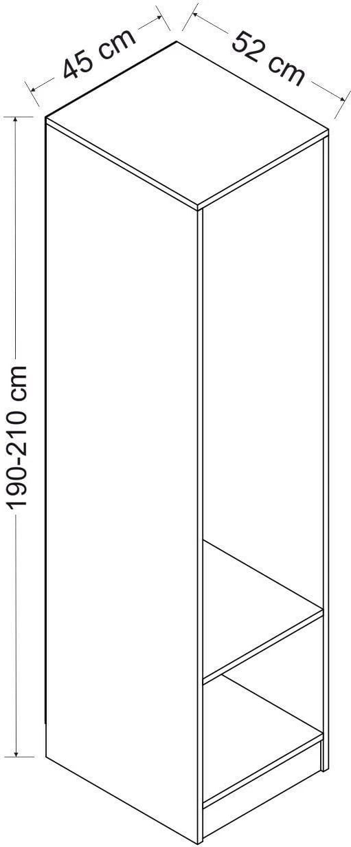 Dollap Skye Decor, Kale 210, i bardhë