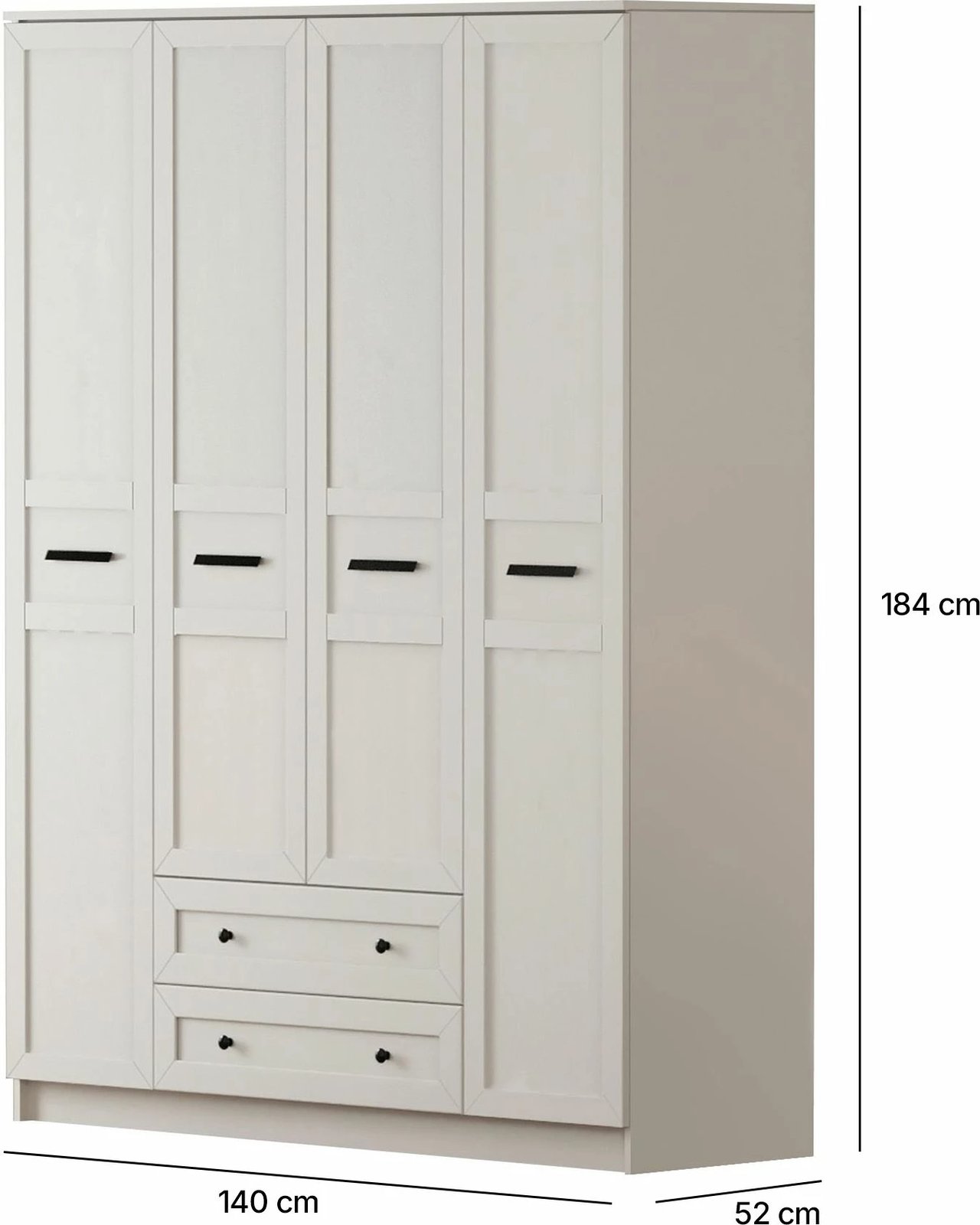 Dollap Skye Decor, ngjyrë e bardhë mat, RB-168-01