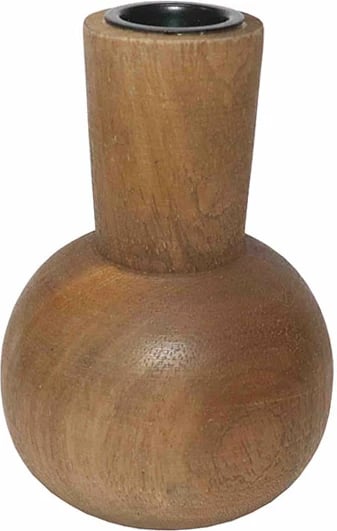 Mbajtëse qirinjsh SCANDI, dru natyral, 8x8x11cm