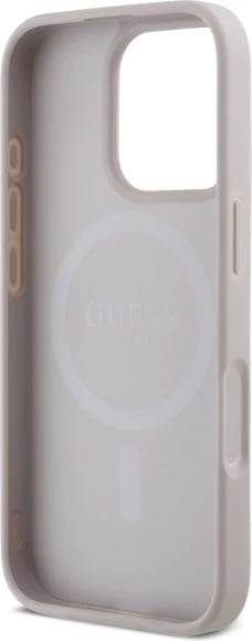 Mbështjellës Guess 4G Small Classic MagSafe për iPhone 16 Pro Max, Rozë