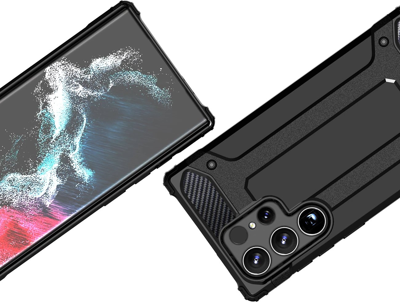 Mbështjellës Hybrid Armor Hurtel për Xiaomi Redmi Note 14 Pro+ 5G, i zi