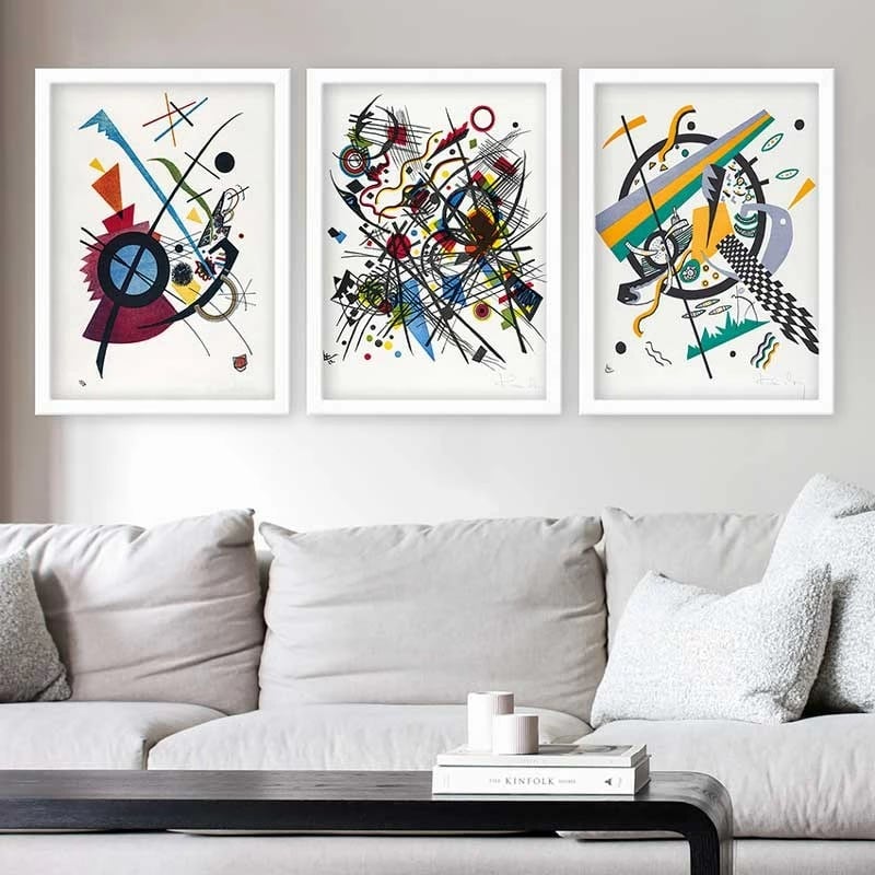 Pikturë dekorative me kornizë (3 copë), Wallity, 3BC_UN2968523_3545